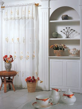  Embroidered Polyester Window Curtain ( Embroidered Polyester Window Curtain)