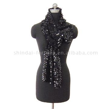  Sequined Scarf (Hand Crocheted)