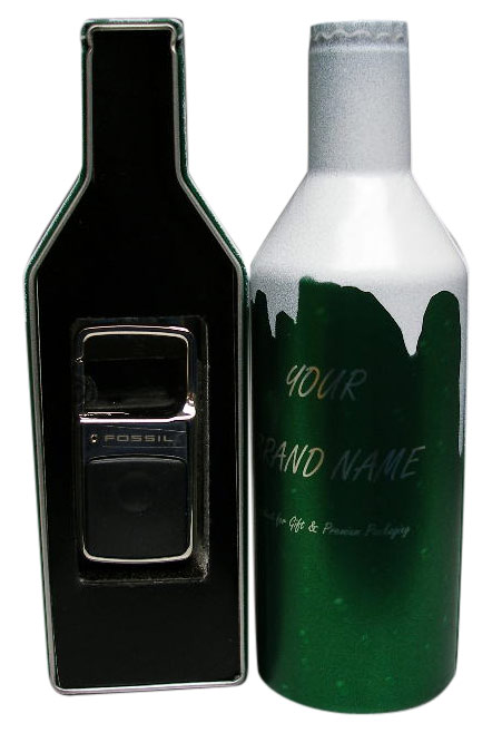 Bottle Shaped Tin Box (Bottle Shaped Tin Box)