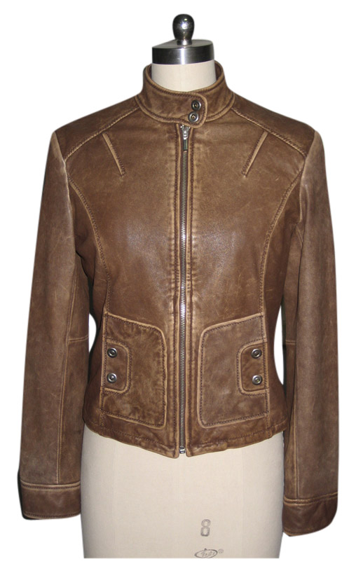  Ladies` Sheep Nappa Washed Jacket