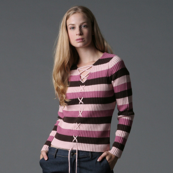  Women`s Striped Sweater ( Women`s Striped Sweater)