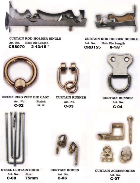 Curtain Accessories (Accessoires pour rideaux)