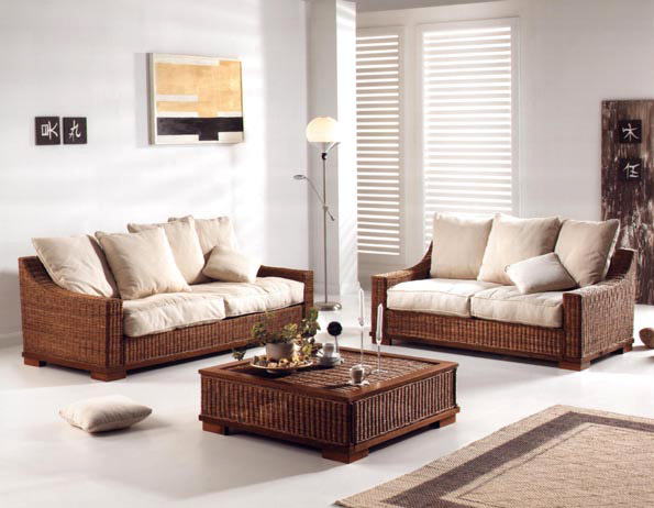  Hyacinth, Rattan & Wooden Sofa (Гиацинт, ротанг & Деревянный диван)