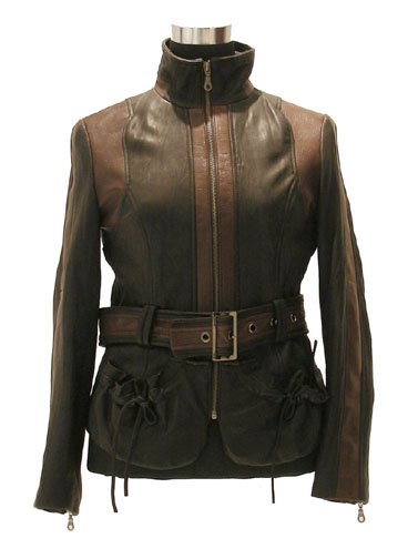  Women`s Washed Lamb Leather Coat