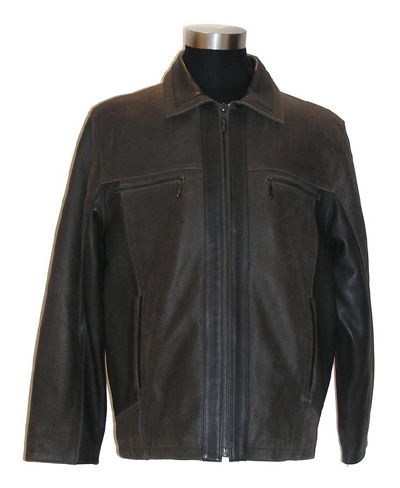  Men`s Cow Leather Coat (Мужские Cow Leather Coat)