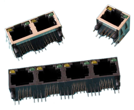  PCB Jack UTP/STP with/without LED