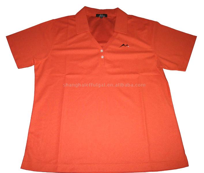 Ladies` V Neck Polo Shirt (Женские V Neck футболка-поло)