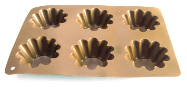  Silicone 6-Cup Muffin Pan (Silicone 6 muffins)