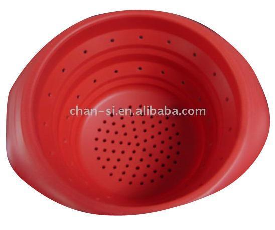  Silicone Foldable Salad Bowl with Holes ( Silicone Foldable Salad Bowl with Holes)