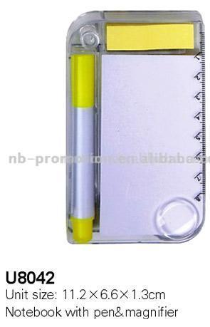  Notebook with Pen & Magnifier