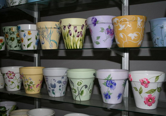  Color Painted Ceramic Flowerpot (Peinte en couleur céramique Flowerpot)