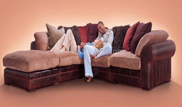  Modern Combined Leather Sofa