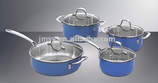  8pc Blue Color Cookware Set (8PC синий цвет посуда Установить)
