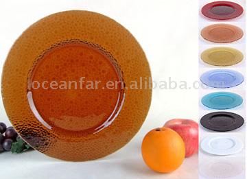  Handmade Colored Glass Plate (Sur plaque de verre colorées faites à la main)