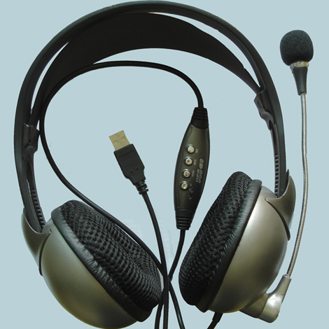  Head Wearing Computer Headset with Microphone