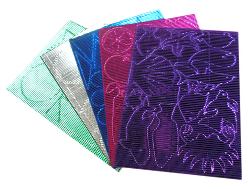 Metallic Corrugated Paper with Cut Design ( Metallic Corrugated Paper with Cut Design)