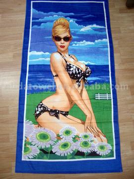  Reactive Printed Beach Towels-Velor (Impression réactive Serviettes Beach-Velor)