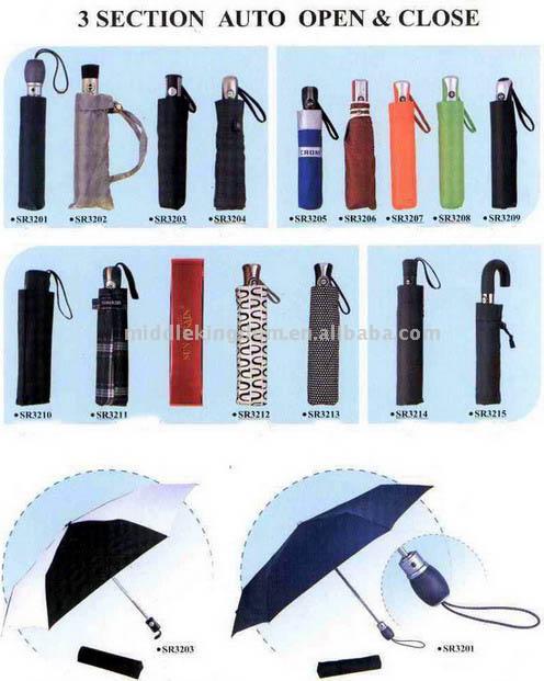  3-Section Auto Open & Close Umbrella (3-секция открытого Auto & Закрыть Umbrella)
