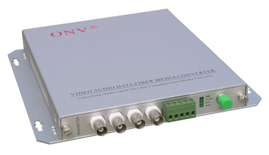  4 CH Video+1 CH Data Optical Transmitter & Receiver (4 CH Video 1 CH données optiques Emetteur / Récepteur)