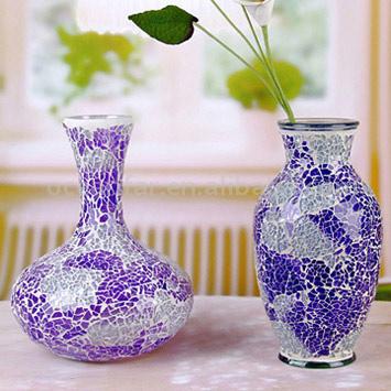 2pc Tempered Glasmosaik Vase Set (2pc Tempered Glasmosaik Vase Set)