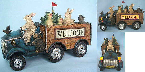  Poly/Metal Animal and Truck Toy