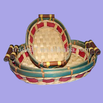  Bamboo Basket with Handle ( Bamboo Basket with Handle)