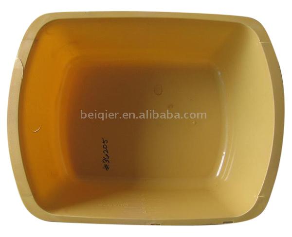  Rectangular Golden Wash Basin ( Rectangular Golden Wash Basin)