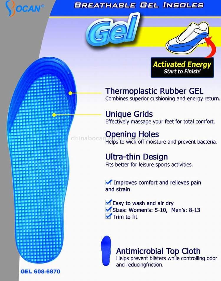  Breathable Gel Insoles (Respirant Semelles Gel)
