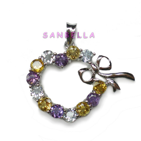  Gemstone Pendant With 925 Silver