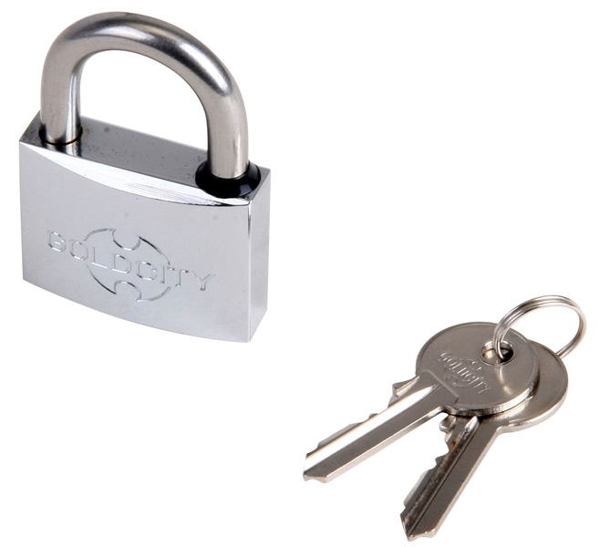  Chromed Plated Brass Padlock (Verchromte Messing Vorhängeschloss)