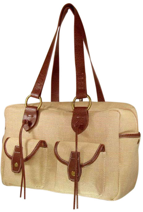  Handwoven Natural Fabric Large Handbag