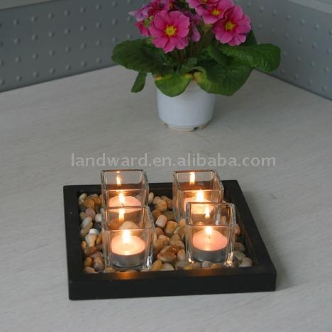  Candle Holder With Cobblestones ( Candle Holder With Cobblestones)
