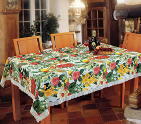  PVC Tablecloth with Fannel Backing (Nappe en PVC avec Fannel Playback)