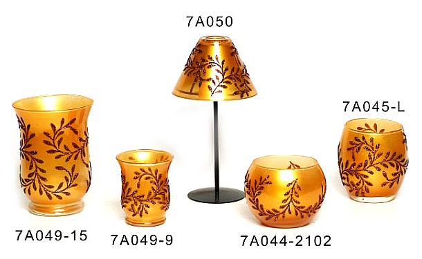  Glass Leaf Design Candle Holder ( Glass Leaf Design Candle Holder)