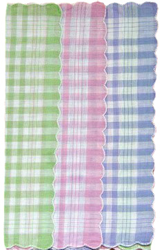  Ladies` Woven Striped Handkerchiefs (Женские Полосатая тканые носовые платки)
