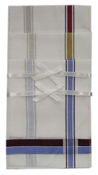  Men`s Satin Striped Handkerchiefs (Men`s satin rayé Mouchoirs)