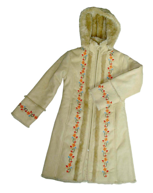  Girls` Imitation Suede Coat