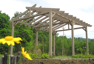  Plastic-Wood Pavilion (En plastique et bois Pavilion)