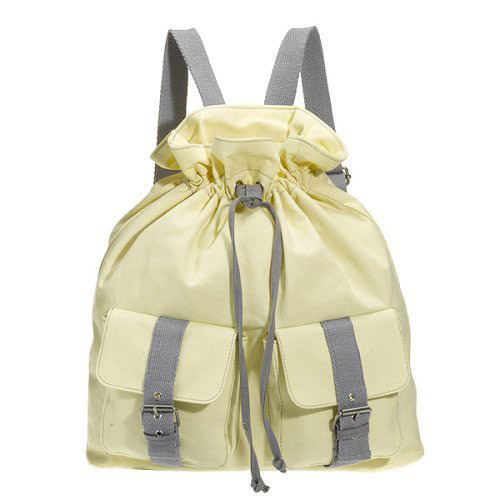  Canvas Sling Style Bag with Pockets - Yellow/Blue (Холст Sling Стиль сумка с карманами - Желтый / Голубой)