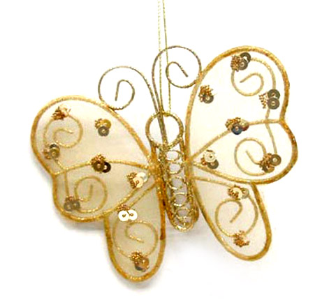  Christmas Butterfly Hanging Ornament (Noël Butterfly Hanging Ornament)