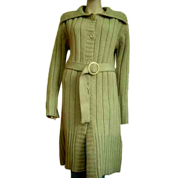  Ladies` Long Knitting Sweater