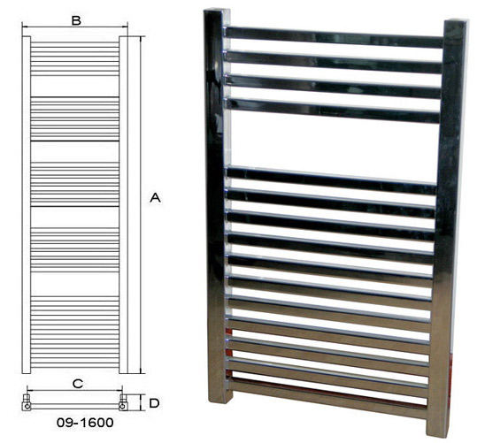  Towel Warmer (HB-R09 Series) Chrome/Quadrate Tube (Sèche-serviettes (HB-R09 Series) Chrome / Quadrate Tube)