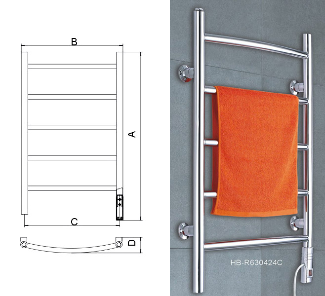  Electric Towel Warmer (Chrome) (Sèche-serviettes électriques (Chrome))