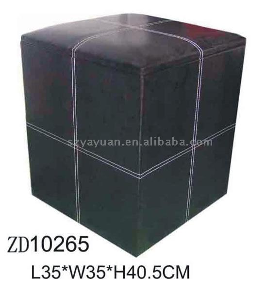  Faux Leather Square Ottoman with Lid ( Faux Leather Square Ottoman with Lid)