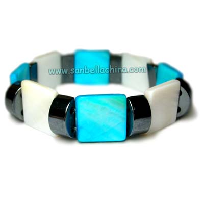  Hematite Bracelet With Shell ( Hematite Bracelet With Shell)