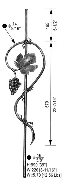  Forged Steel Balusters (Schmiedestahl Baluster)