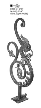  Forged Steel Newel Posts (En acier forgé Newel Posts)