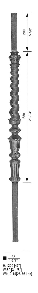  Forged Steel Newel Posts (En acier forgé Newel Posts)