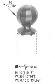  Hand Forged Finial (Рука кованые Шпиль)