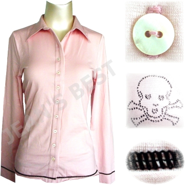  Long Sleeve Shirt with Shell Button